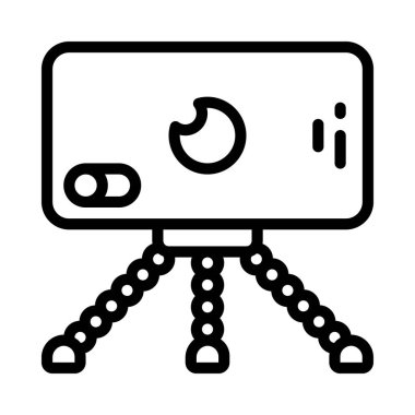 Smartphone Tripod düz simgesi, vektör illüstrasyonu 