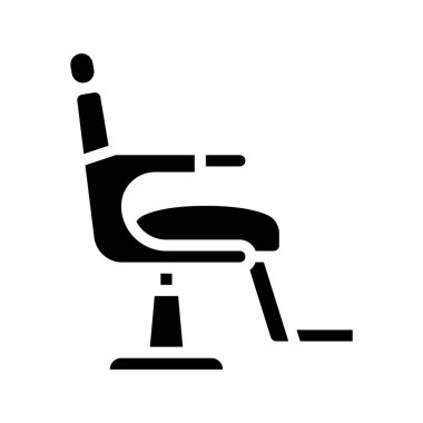 Berber Sandalyesi Web simgesi vektör illüstrasyonu