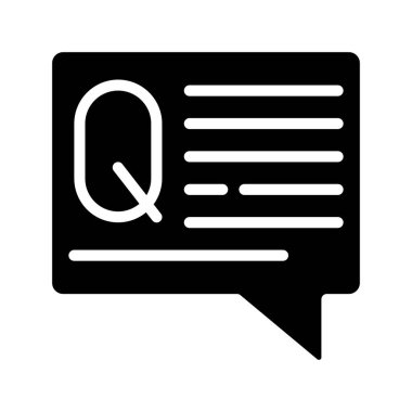 Soru İleti Web simgesi vektör illüstrasyonu
