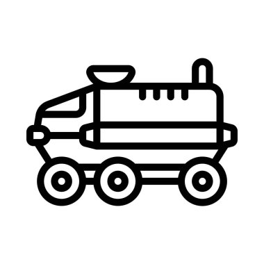 Mars Aracı Web simgesi vektör illüstrasyonu