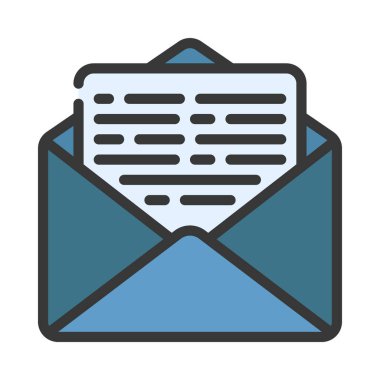 E- posta Kopyalama simgesi, vektör illüstrasyonu
