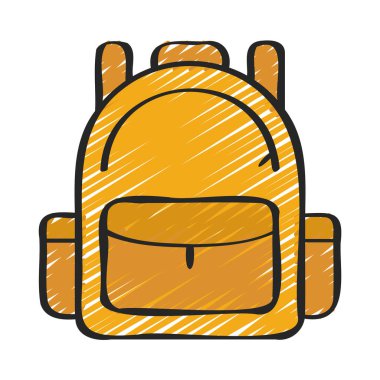 sırt çantası web simge vektör çizim