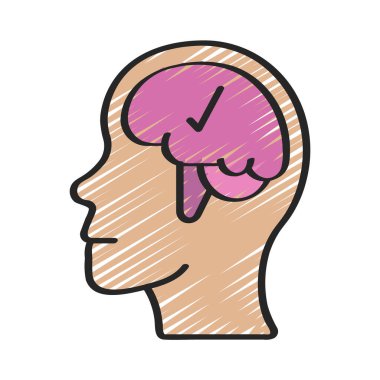 Ruh Sağlığı Web simgesi vektör illüstrasyonu