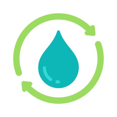 Su Verimliliği simgesi, vektör illüstrasyonu basit tasarım