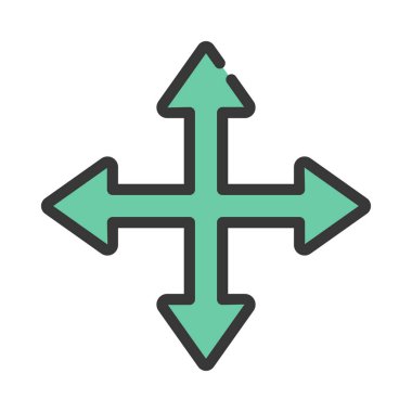 Ok Web simgesi vektör illüstrasyonunu taşı