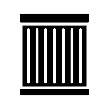 Yağ Filtresi düz simgesi, vektör illüstrasyonu 