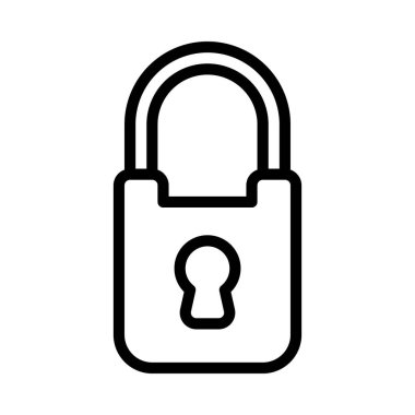 lock icon, vector illustration simple design