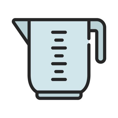 Sürahi simgesi vektör illüstrasyonu ölçülüyor