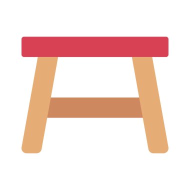  Tabure vektör simgesi, illüstrasyon 