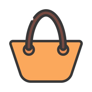 Plaj Çantası simgesi, vektör illüstrasyonu basit tasarım