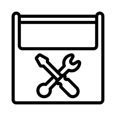 Boş Araç Kutusu Web simgesi vektör çizimi