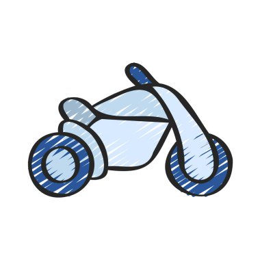 Motosiklet web simgesi vektör illüstrasyonu