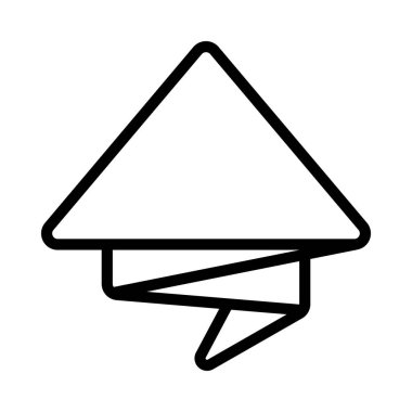 Üçgen Kurdele Web simgesi, vektör illüstrasyonu         