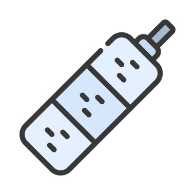 UK Extension Lead düz simge, vektör illüstrasyonu 