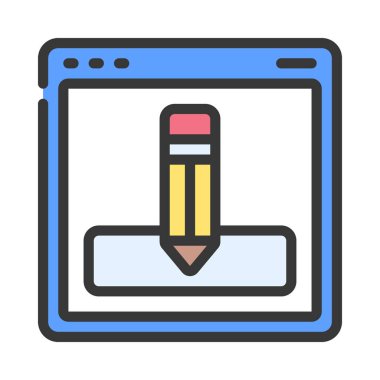 Web sitesi simgesi, vektör illüstrasyonu basit tasarım