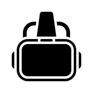 Beyaz arkaplanda Sanal Gerçeklik Kulaklık simgesi