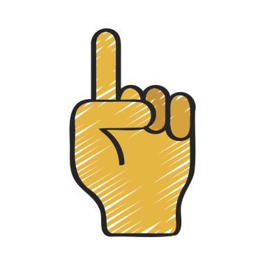 El Ağı ikonu vektör illüstrasyonuna işaret ediliyor