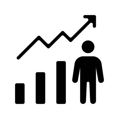 Kişisel Büyüme düz simgesi, vektör illüstrasyonu 