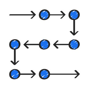 Akış Grafiği ikon vektör illüstrasyonu