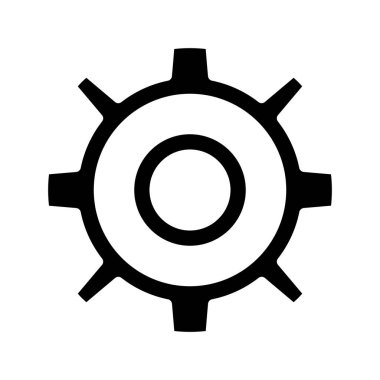 Cog web simgesi düz tasarım, vektör illüstrasyonu                                                  