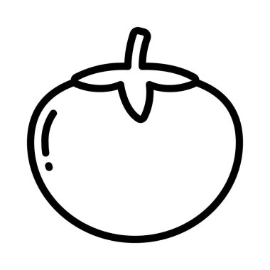 Domates Sebze Simgesi Vektör İllüstrasyonu 