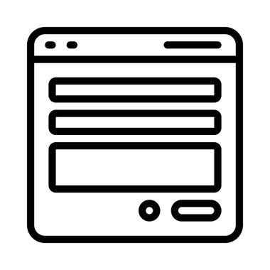 Web sitesi simgesi, vektör illüstrasyonu basit tasarım