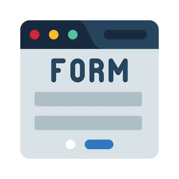 Online Mail Formular Symbol Vektorillustration — Stockvektor