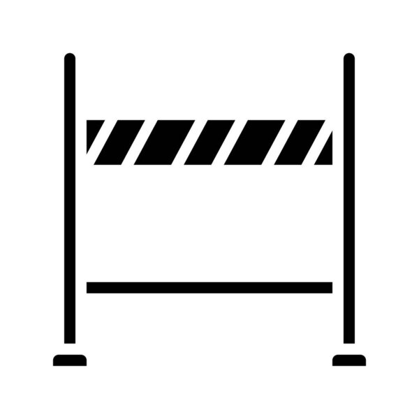 Construction Site Barrier Icon Simple Vector Illustration