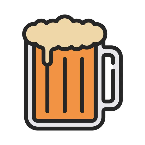 Beer Glass Icon Vector Illustration Simple Design — Stock Vector