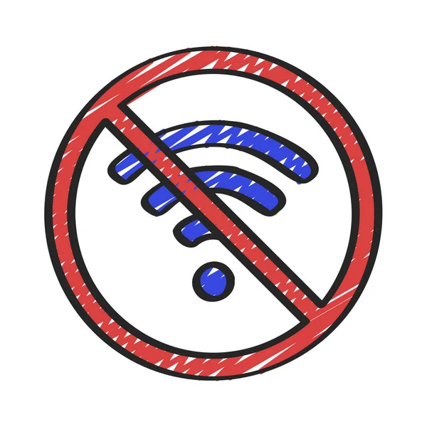 Pas Icône Signal Wifi Illustration Vectorielle — Image vectorielle