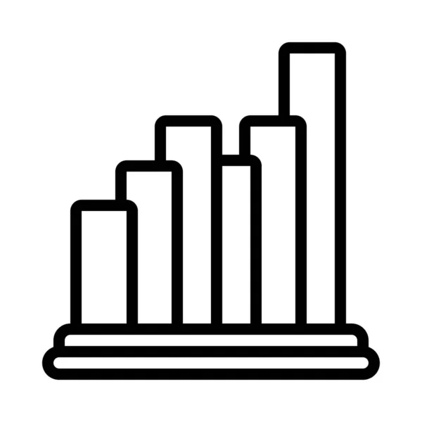 Diagramm Infografik Diagramm Symbol Silhouette — Stockvektor