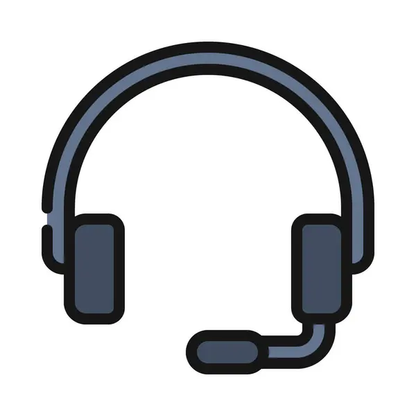 Ikona Zestawu Słuchawkowego Call Centre Białym Tle — Wektor stockowy