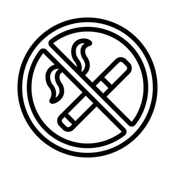 Illustration Vectorielle Icône Web Non Fumeur — Image vectorielle