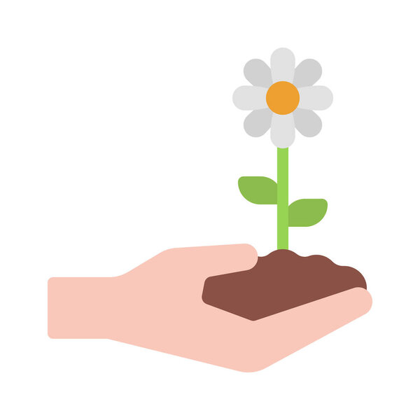 Значок роста растений, векторная иллюстрация простая конструкция