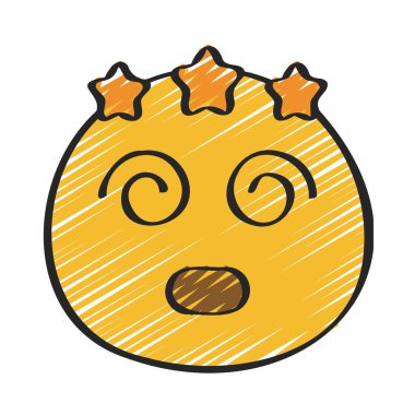 Baş döndürücü web simgesi vektör illüstrasyonu