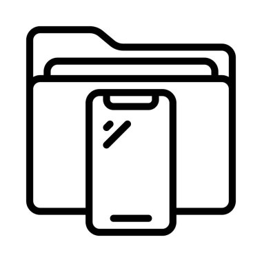 Cep Telefonu Dizini simgesi, vektör illüstrasyonu 