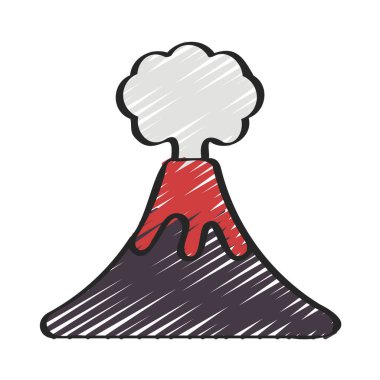 Volkan vektörü ince çizgi simgesi       