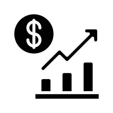 Finansal Başarı web simgesi vektör illüstrasyonu