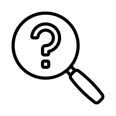 Arama Soruları simgesi, vektör illüstrasyonu  