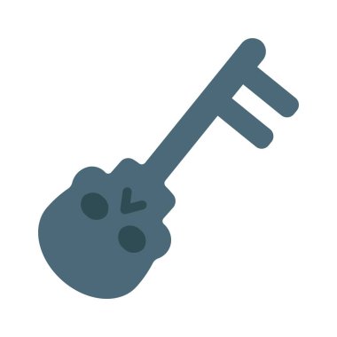 kafatası şekli anahtar simgesi, vektör illüstrasyonu