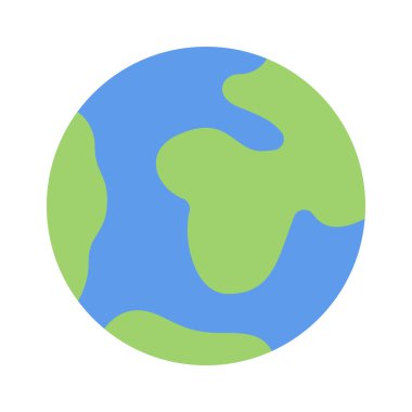 Dünya çapında düz simge, vektör illüstrasyonu 