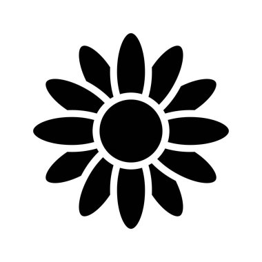  çiçek simgesi, vektör illüstrasyonuName 