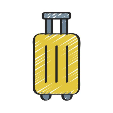 Suit Case web simgesi vektör illüstrasyonu