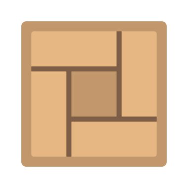 Tatami Platformu düz simgesi, vektör illüstrasyonu 