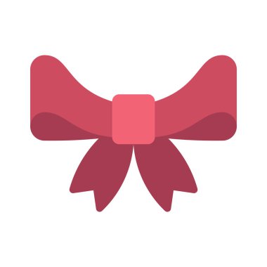 Neat Bow web simgesi düz tasarım, vektör illüstrasyonu