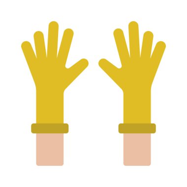 eldiven web simgesi, vektör çizim 