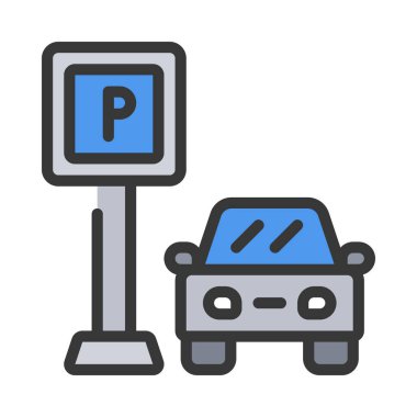 Parking web icon vector illustration