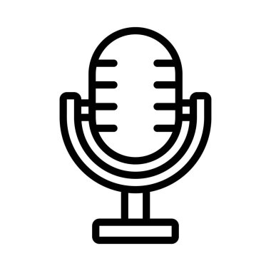 Kayıt Mikrofon simgesi, vektör illüstrasyonu 