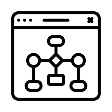 algoritma web simgesi vektör illüstrasyonu