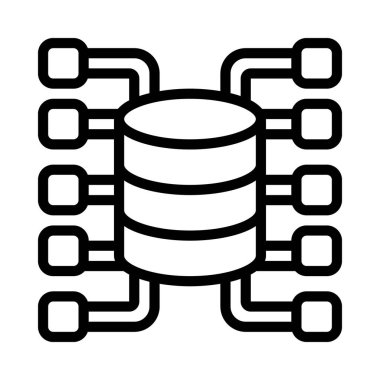 Veri Teknolojisi simgesi, vektör illüstrasyonu  